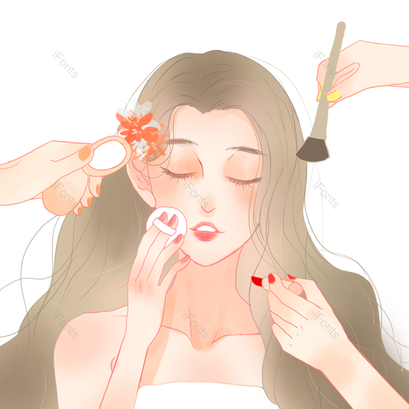 卡通图片,美女元素,人物PNG,卡通人物免抠素材